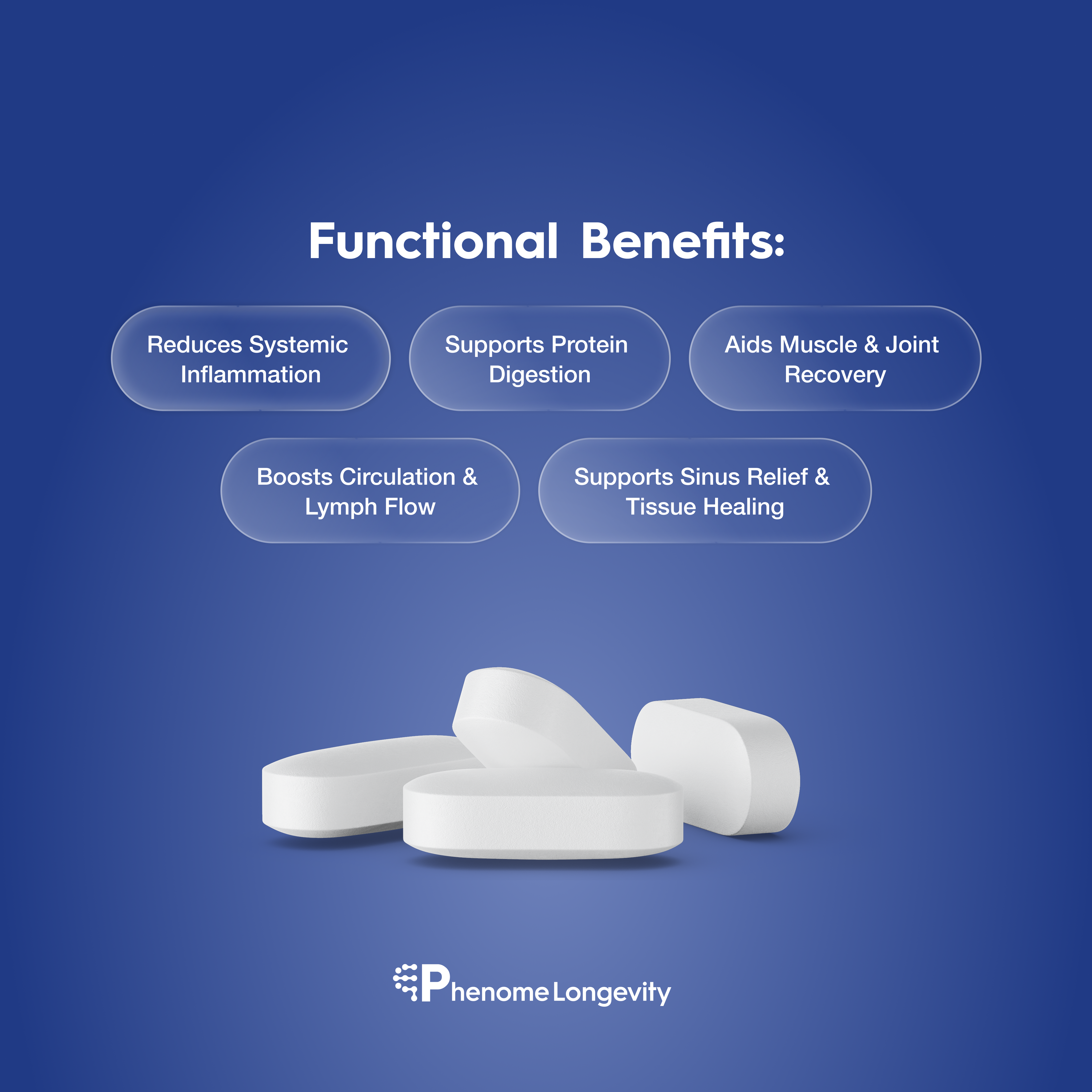 Functional benefits of bromelain supplement