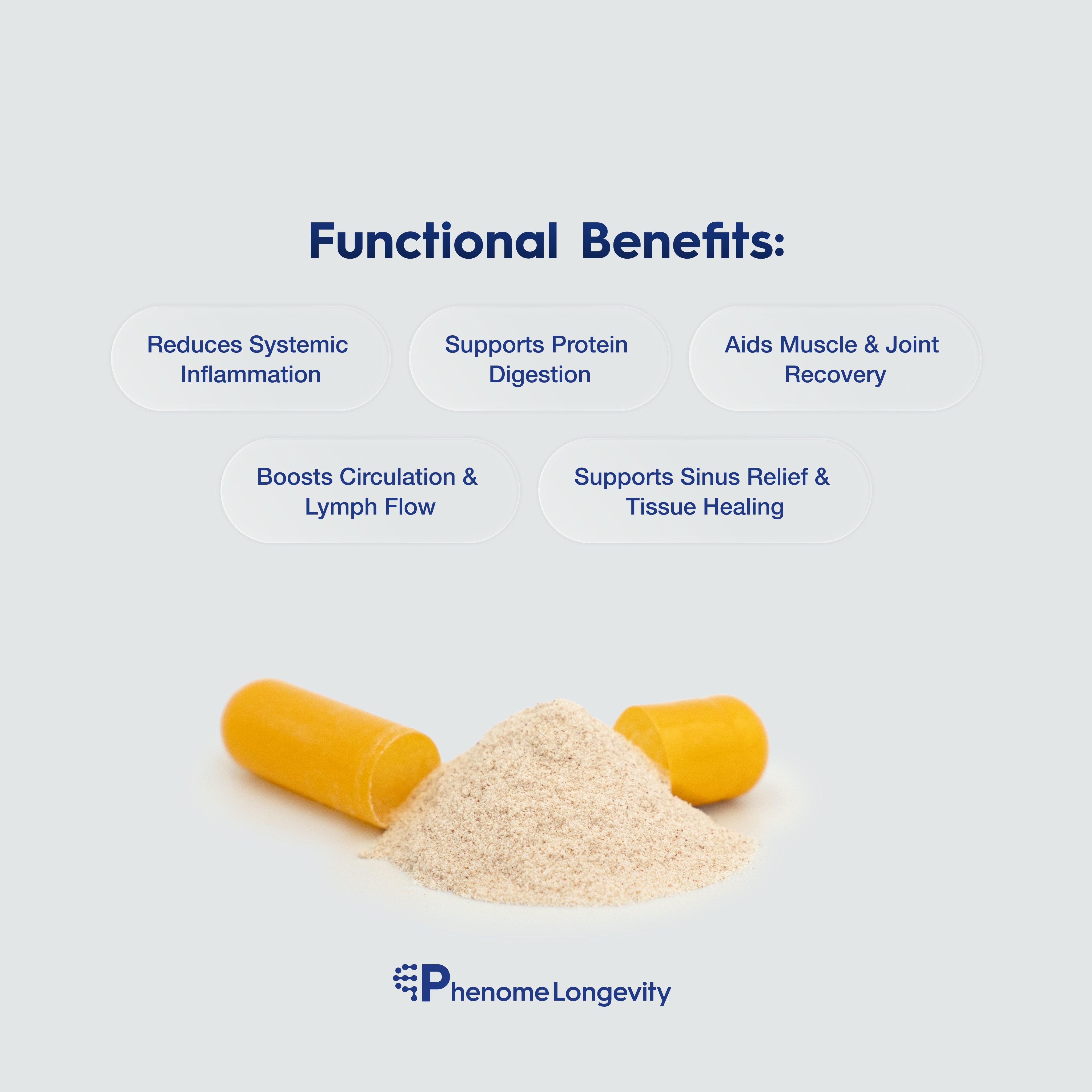 Functional benefits of bromelain supplement
