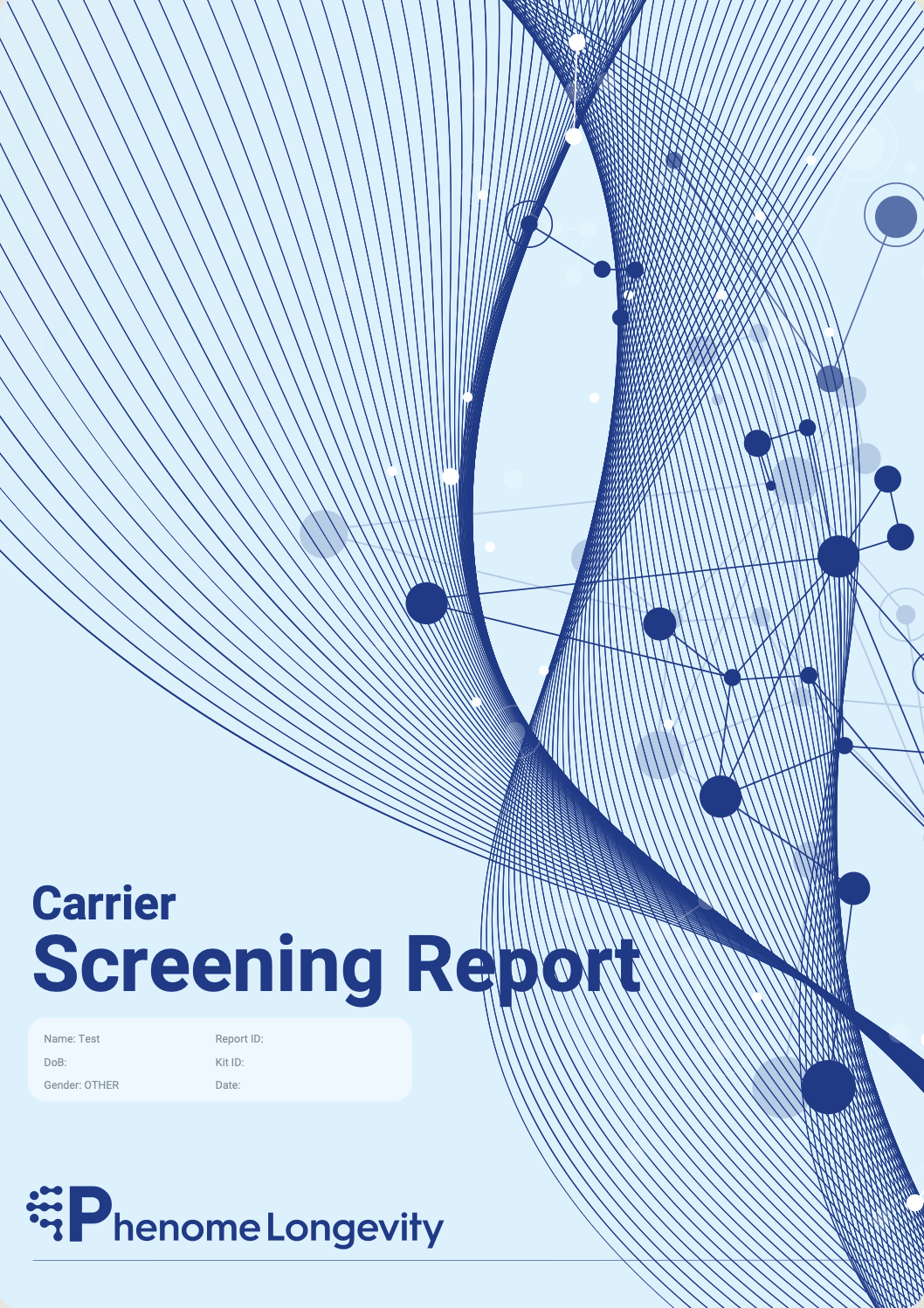 Cover of comprehensive genomic report
