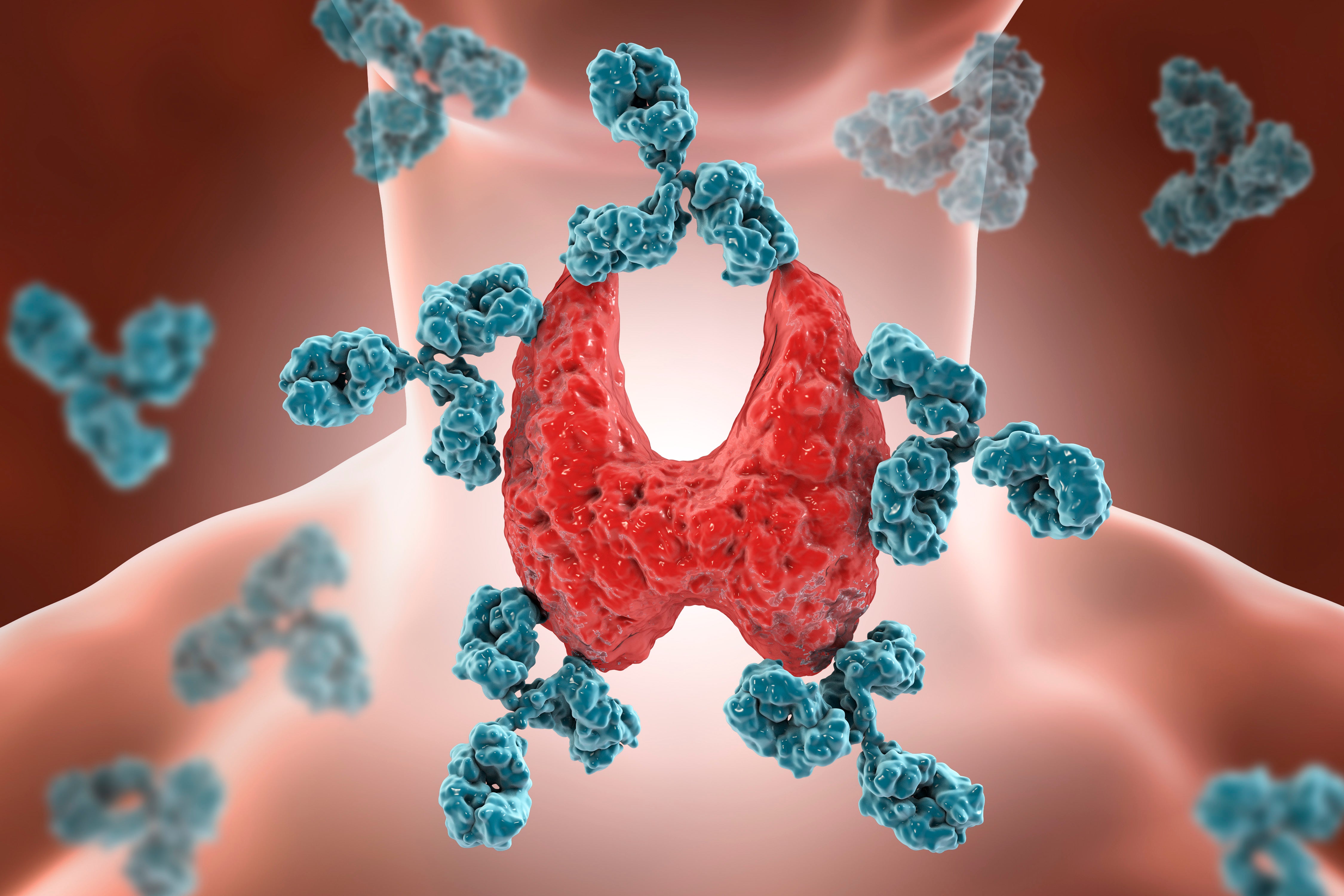 Close-up illustration of the throat microbiome showing healthy bacteria