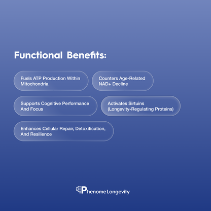 Functional benefits of NAD supplement 