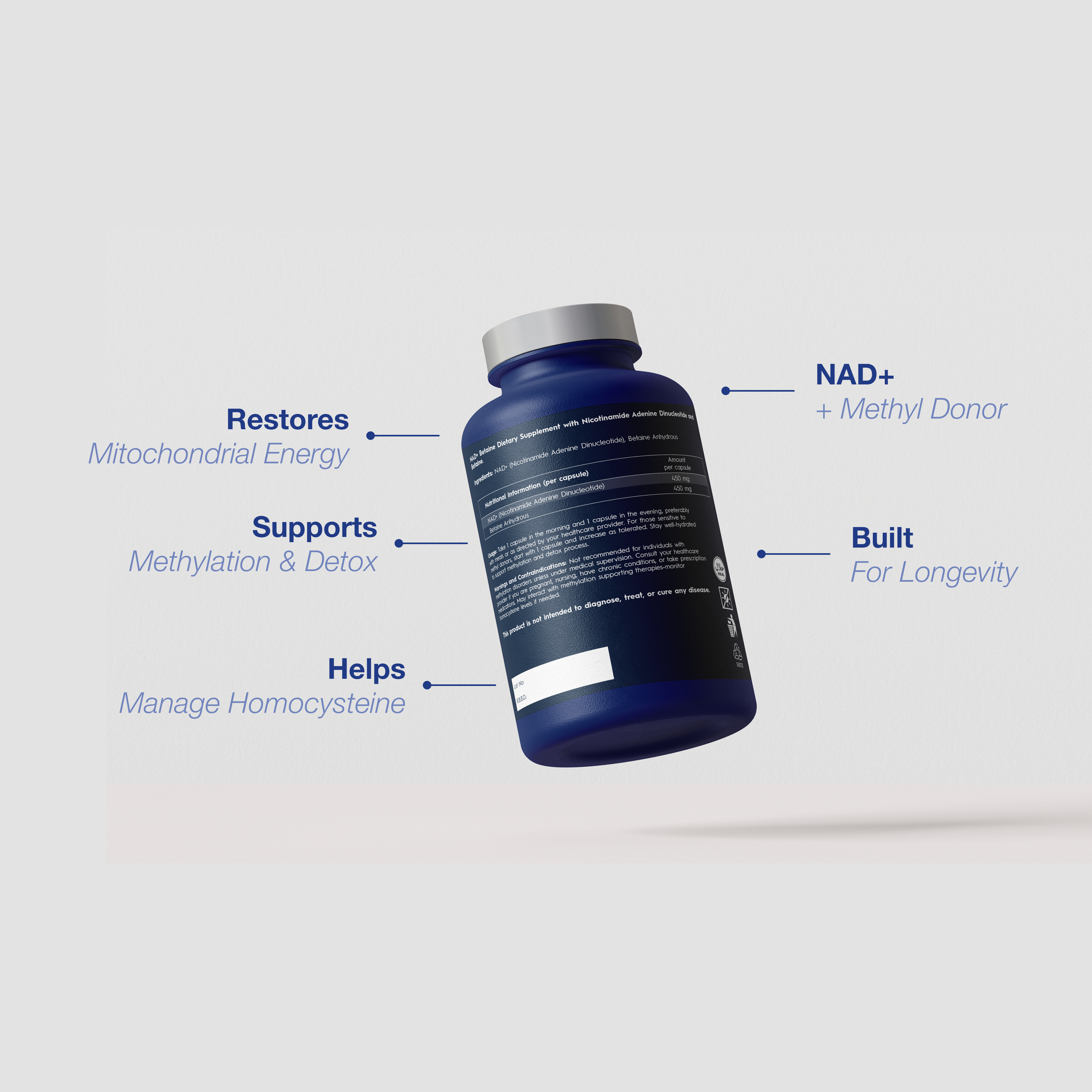 Product description of nad betaine supplement
