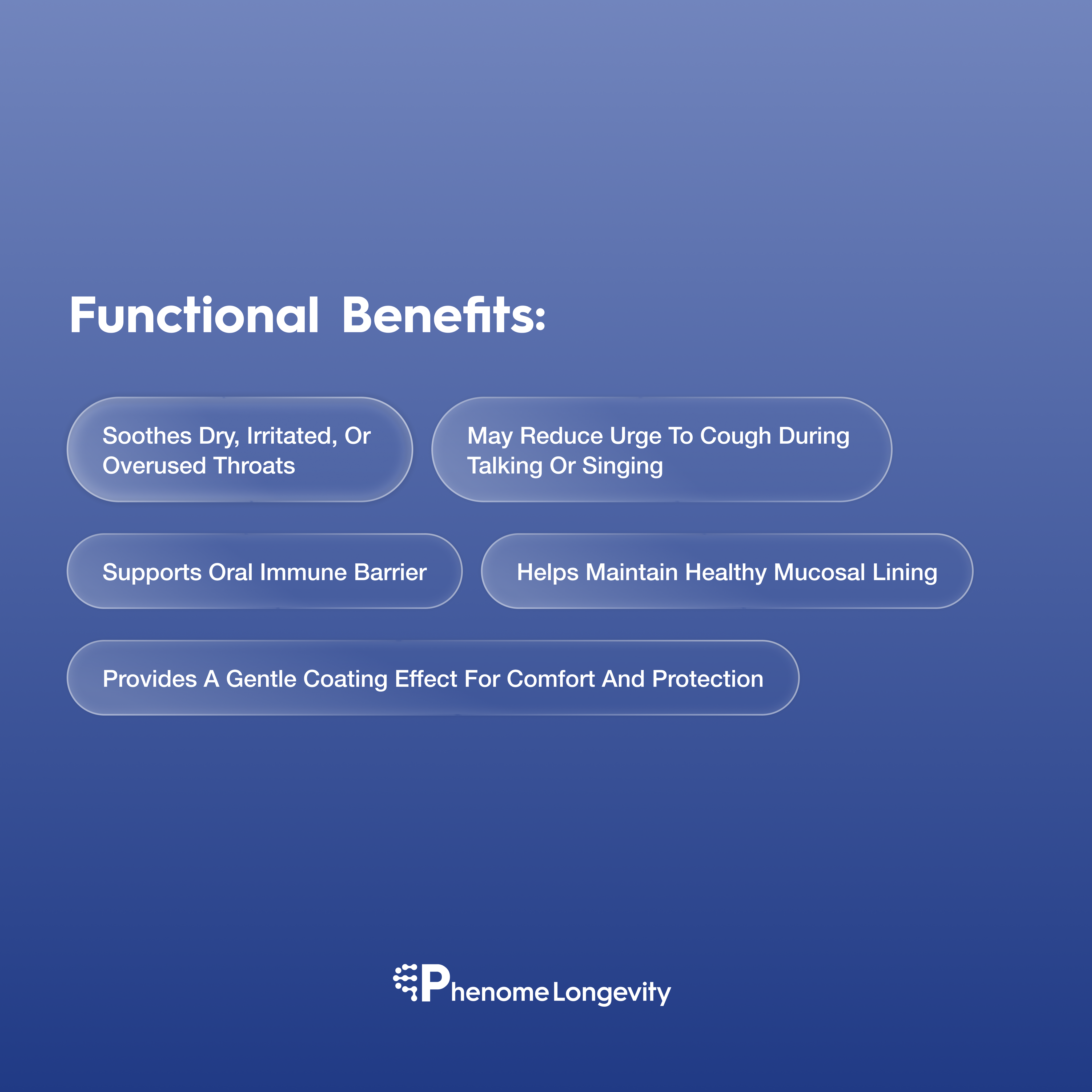 Functional benefits of throat relief lozenges supplement