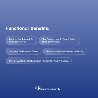 Functional benefits of throat relief lozenges supplement