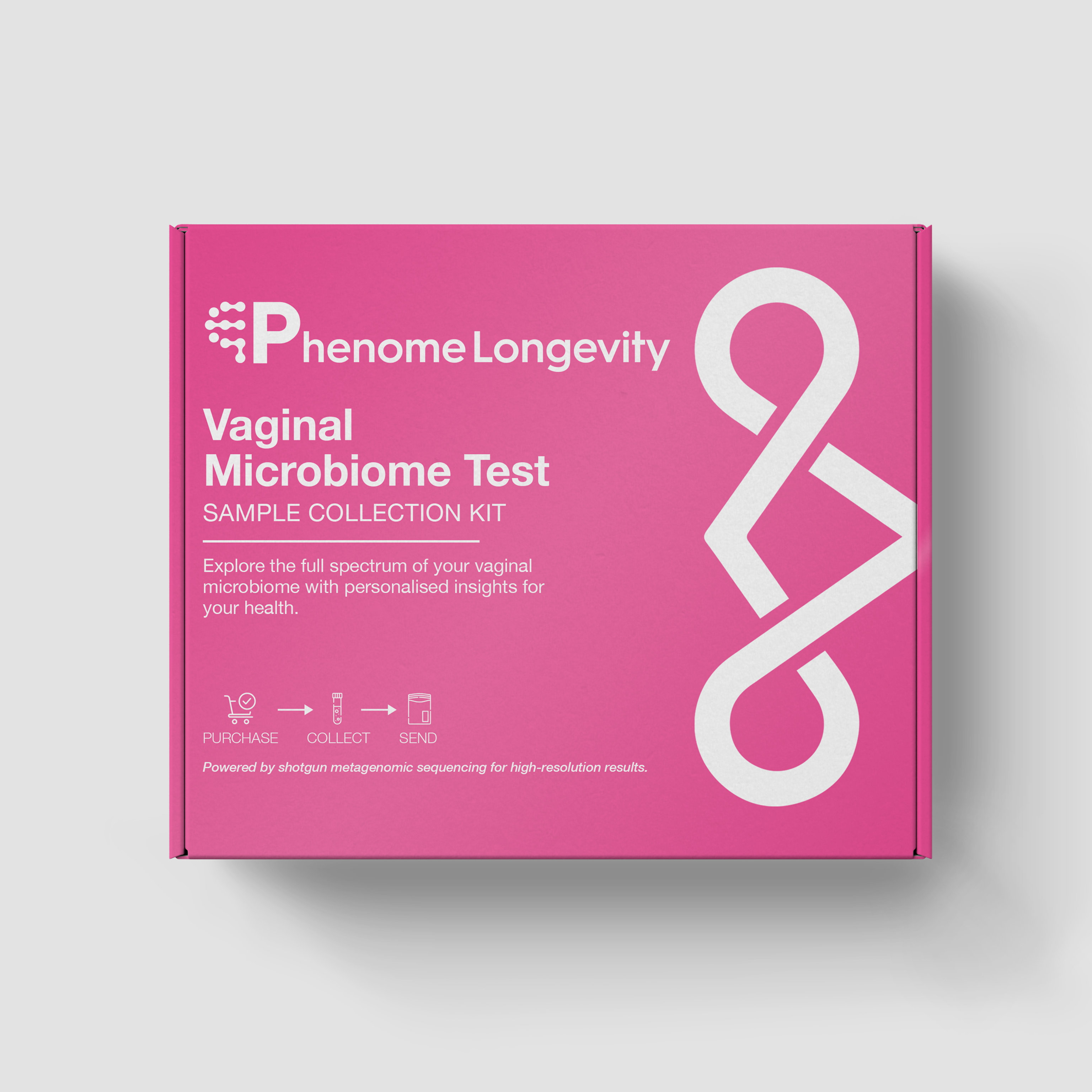 Phenome Longevity Vaginal Microbiome Test on a white background