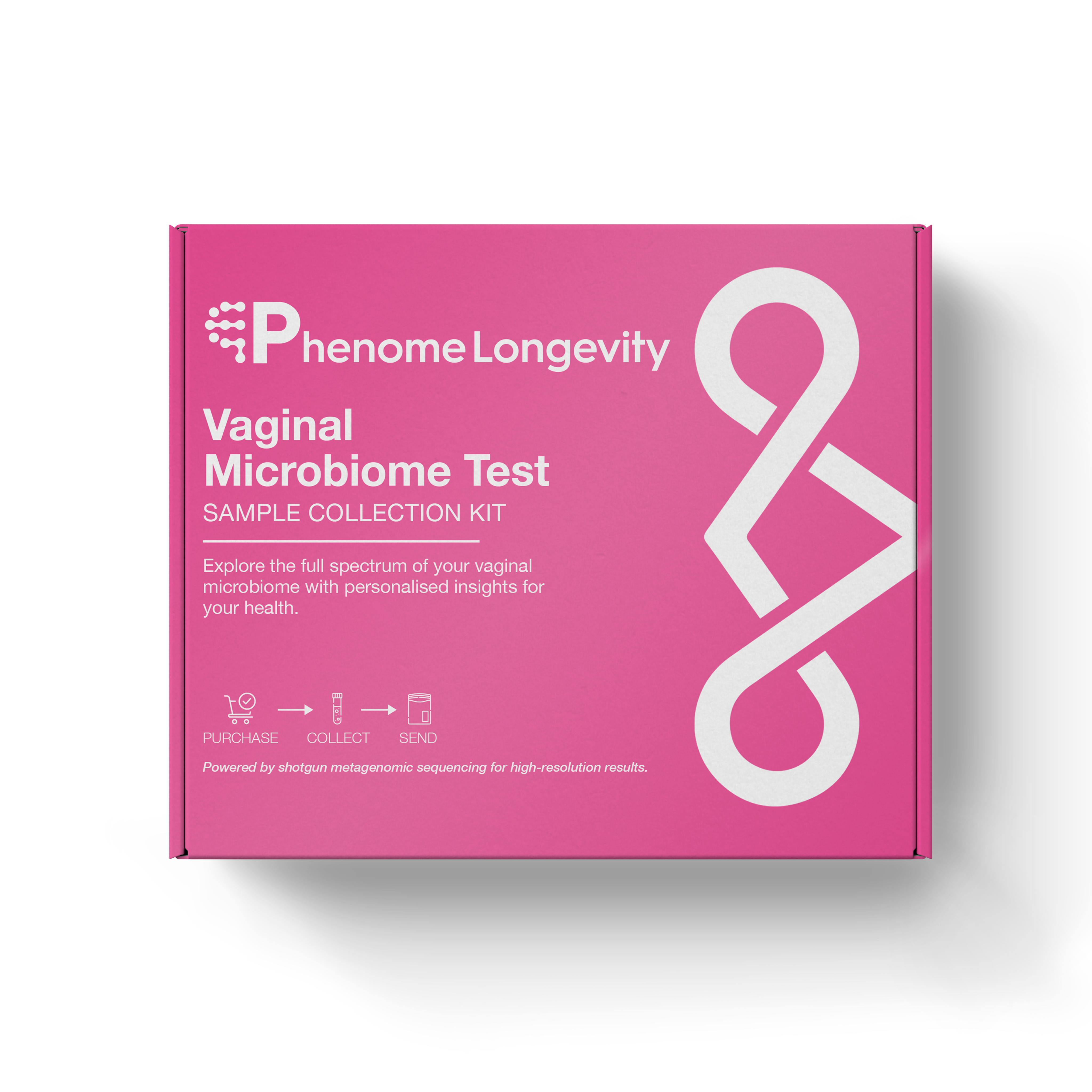 Phenome Longevity Vaginal Microbiome Test on a white background