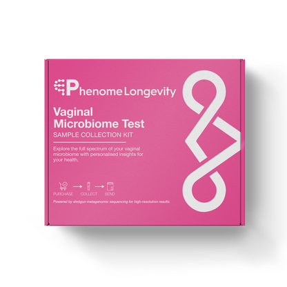 Phenome Longevity Vaginal Microbiome Test on a white background