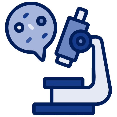 icon of a microscope representing analyse